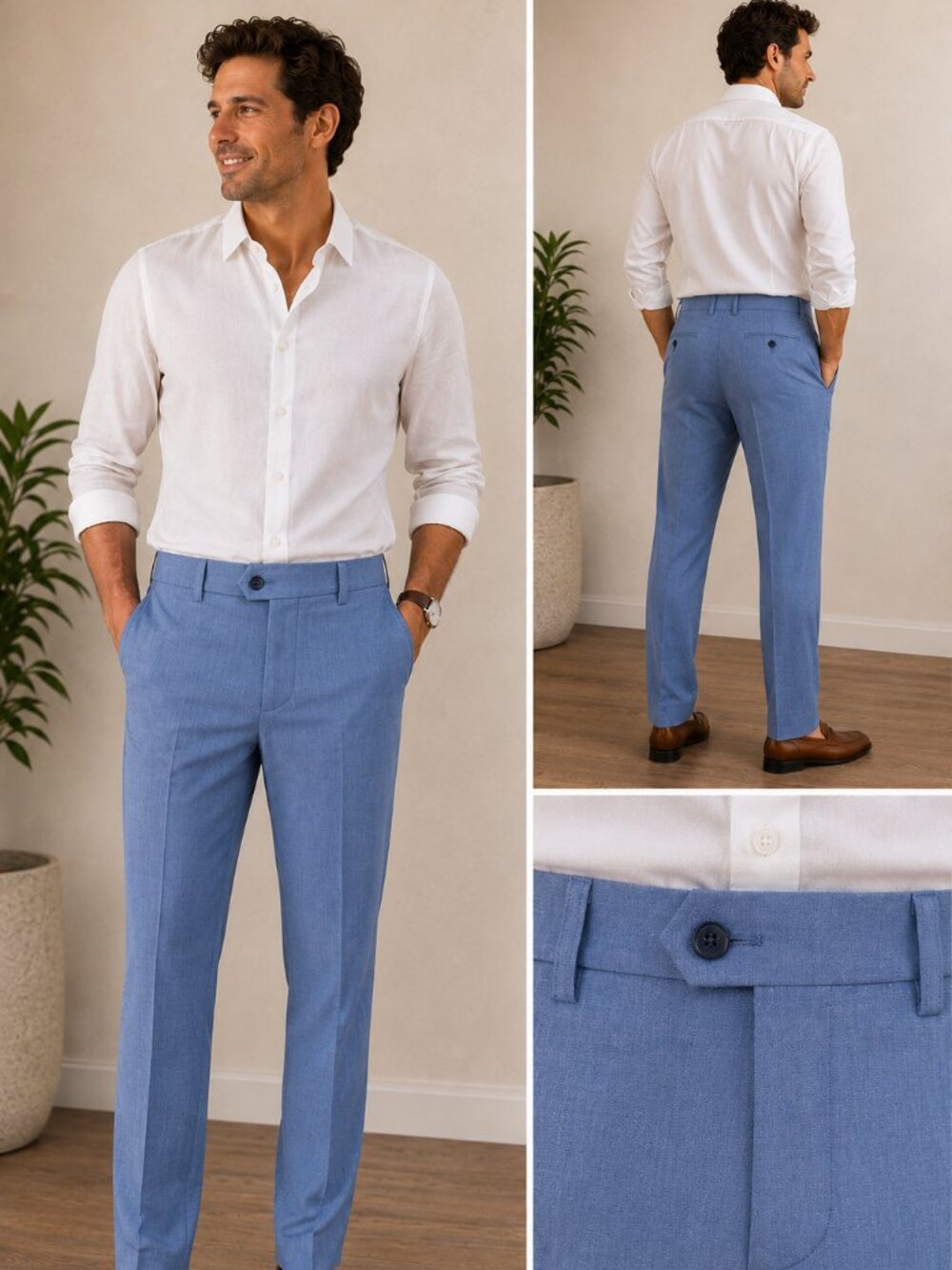 Michael Kors Men's Light Blue Classic Fit Dress Pants - 44W x 32L - NWT $200
